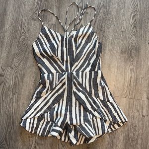 Luxxel ruffle trim romper